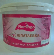 Шпатлевка масляная "Фламинго" 1кг банка/12шт.