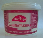 Шпатлевка акриловая "Фламинго" 1кг банка/12шт. Шпатлевка акриловая "Фламинго" 1кг банка/12шт.