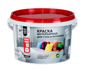 Краска интерьерная (для стен и потолков) акрил. белоснежная DALI 2,5л Краска интерьерная (для стен и потолков) акрил. белоснежная DALI 2,5л