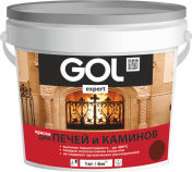 Exp.140 Краска для печей и каминов GOLexpert (1кг) КРАСНО-КОРИЧНЕВАЯ